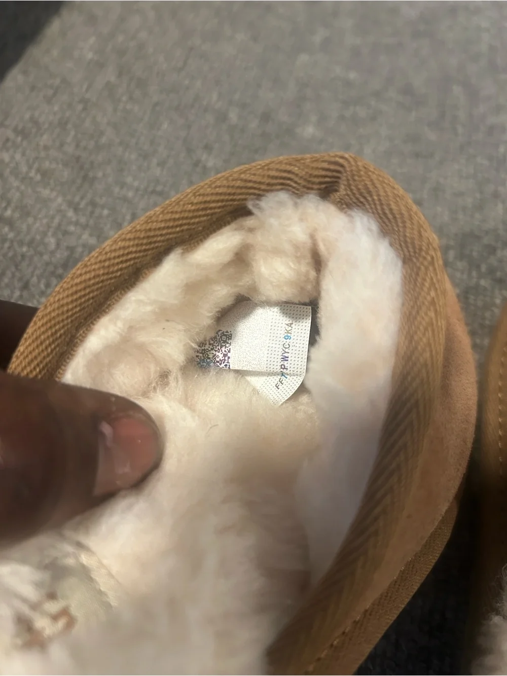 UGG Kids Tan Shearling-Lined Slip-On Clog Slippers NWOB